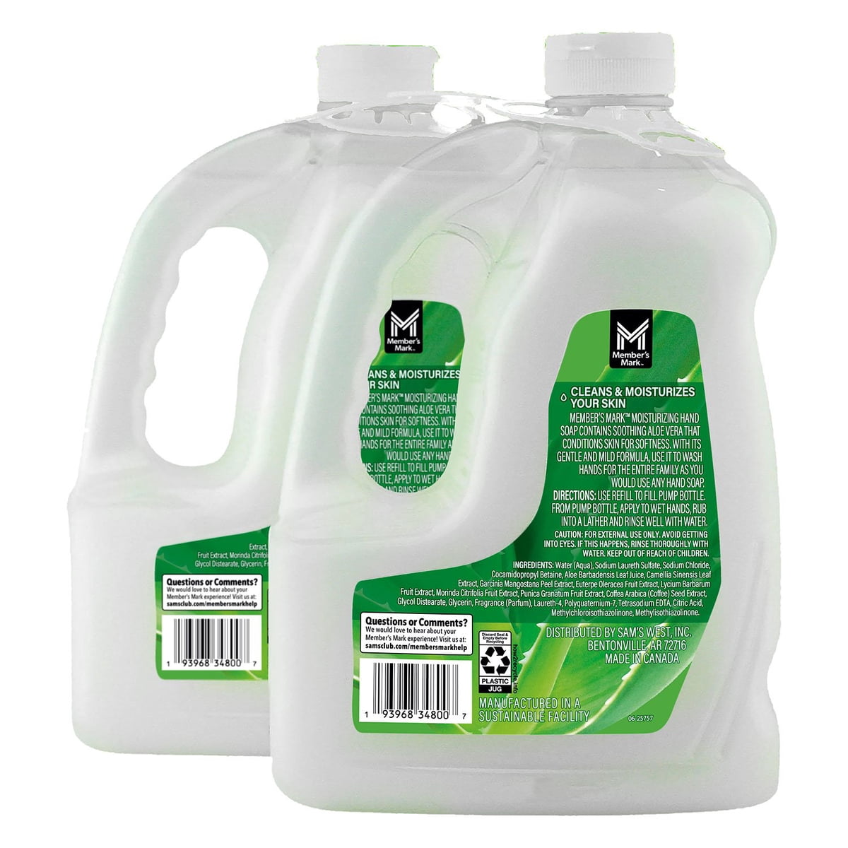 미국직구 멤버스마크 2.4L / Member's Mark Aloe Vera Moisturizing Hand Soap, 2.4L 2