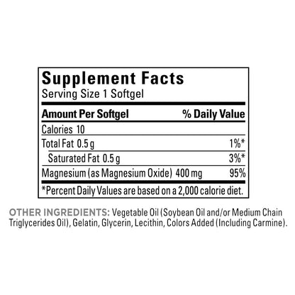 미국직구 네이처메이드 마그네슘 Nature Made Extra Strength Magnesium 400 mg., 180 Softgels