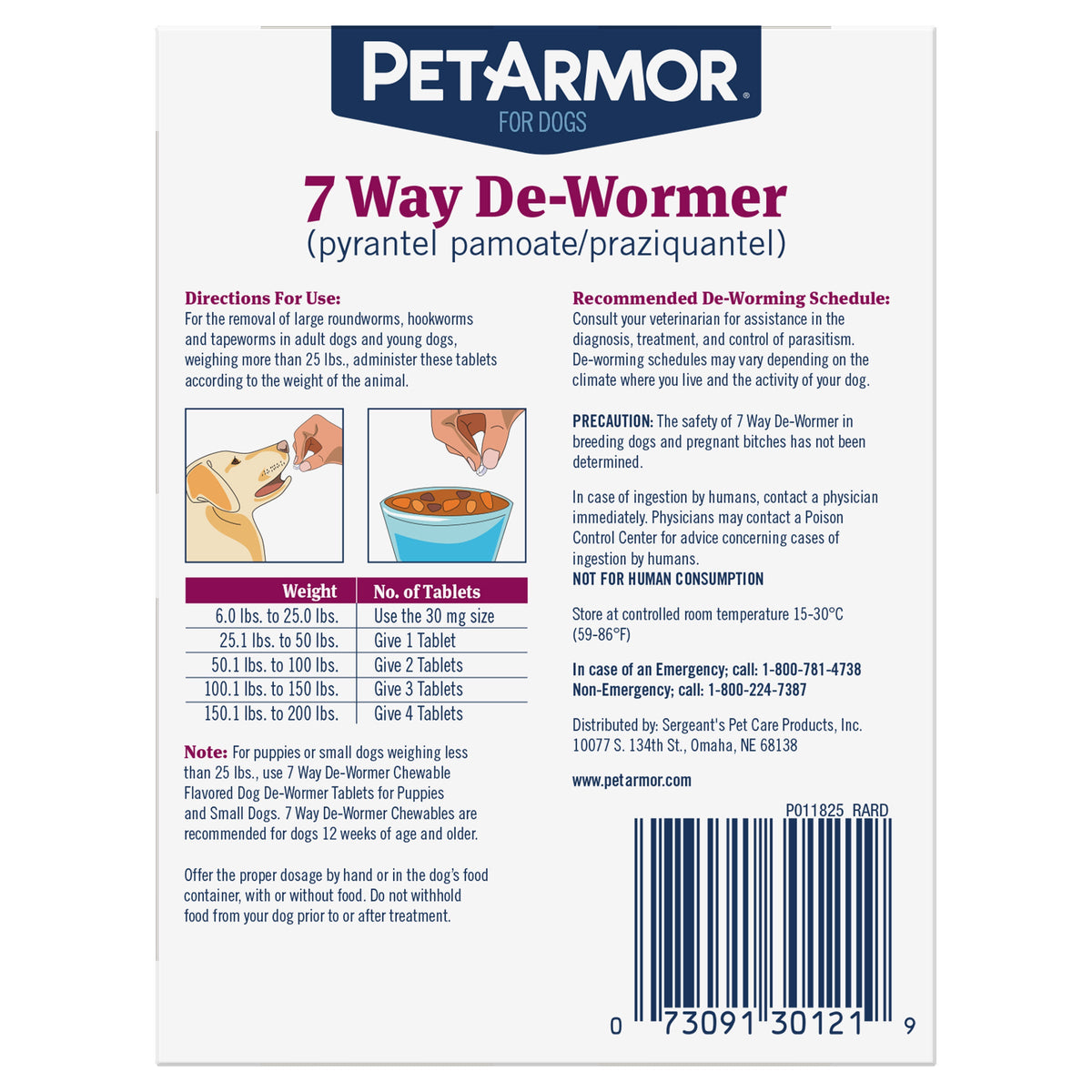 미국직구 펫아머 반려견 해충·구충 PetArmor 7 Way Chewable De-Wormer for Medium and Large Dogs, 12-count