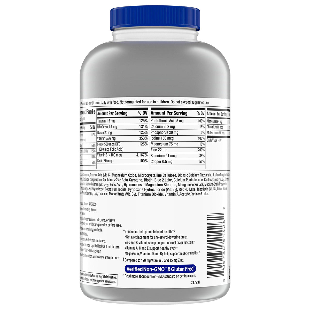 미국직구 센트룸 종합비타민 Centrum Silver Men's 50+ Multivitamin, 275 Tablets