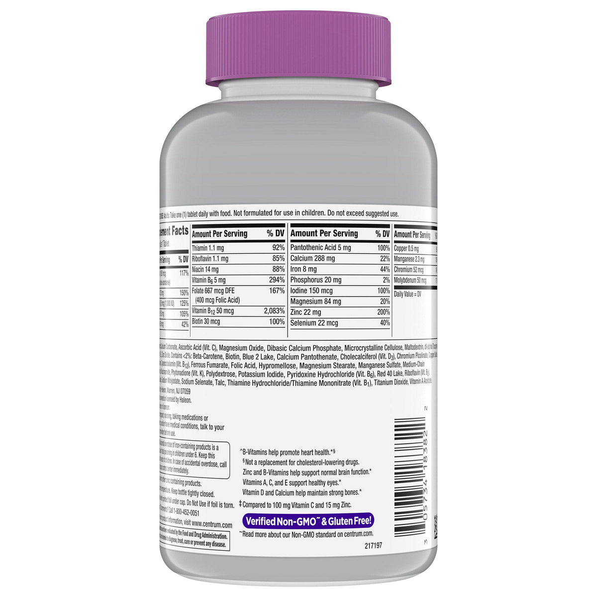 미국직구 센트룸 종합비타민 Centrum Silver Women's 50+ Multivitamin, 275 Tablets