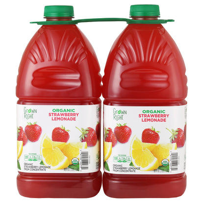미국직구 Grown Right Organic Strawberry Lemonade, 96 fl oz, 2 ct