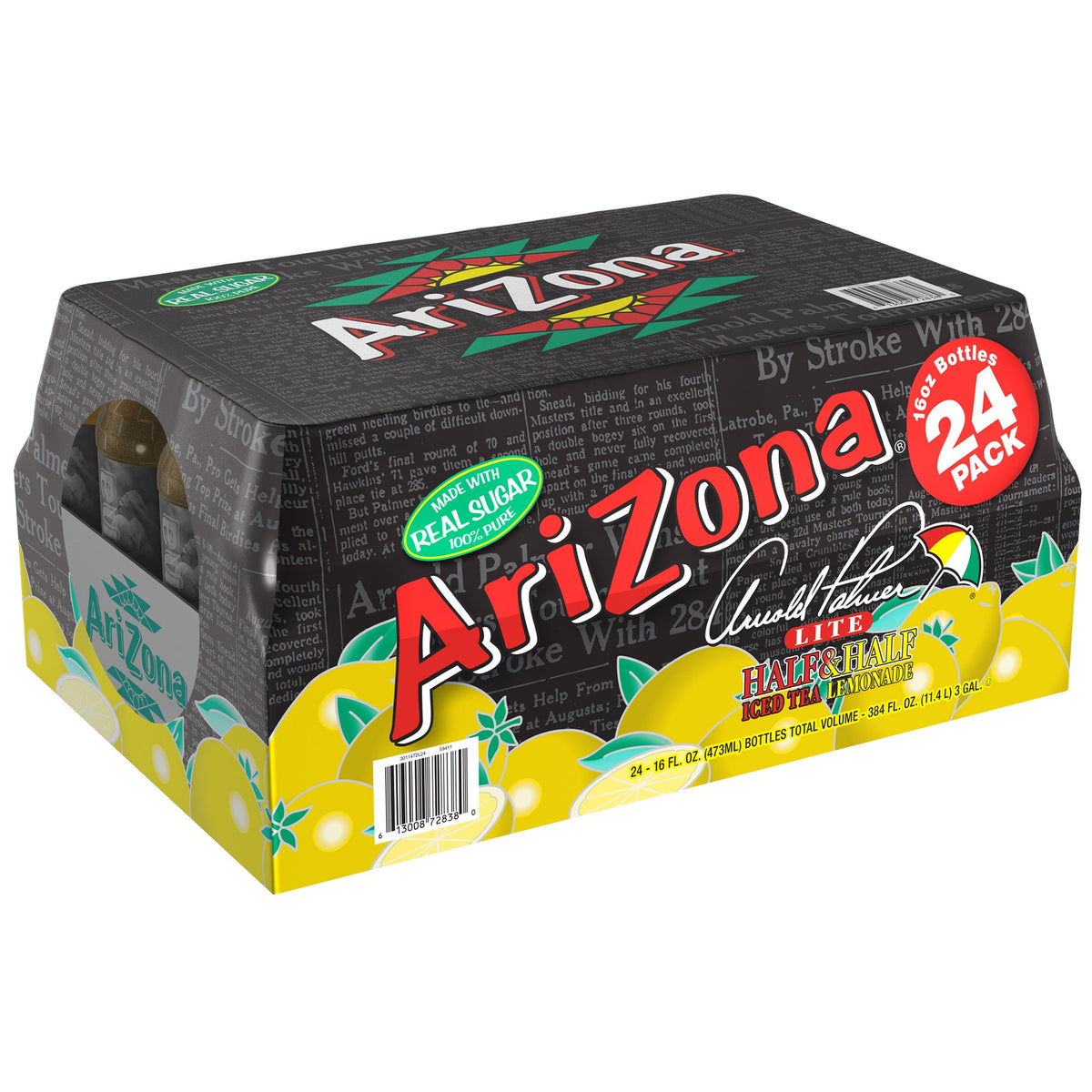 미국직구 AriZona Arnold Palmer Lite Half & Half, Iced Tea Lemonade, 16 fl oz, 24 ct