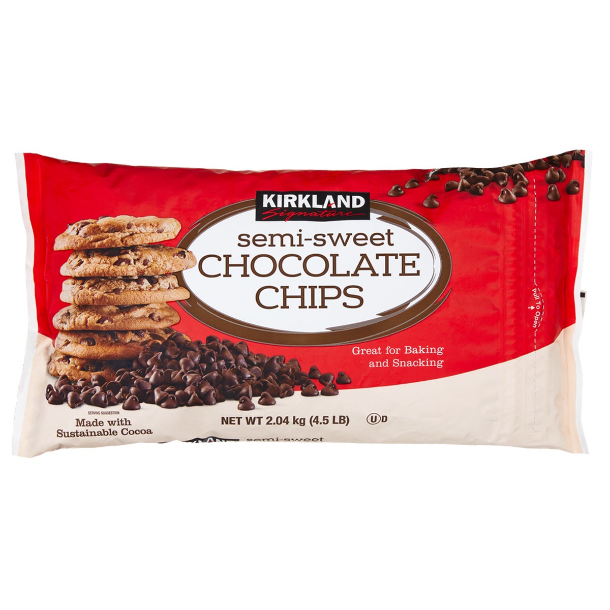 미국직구 Kirkland Signature Chocolate Chips, Semi-Sweet, 4.5 lbs