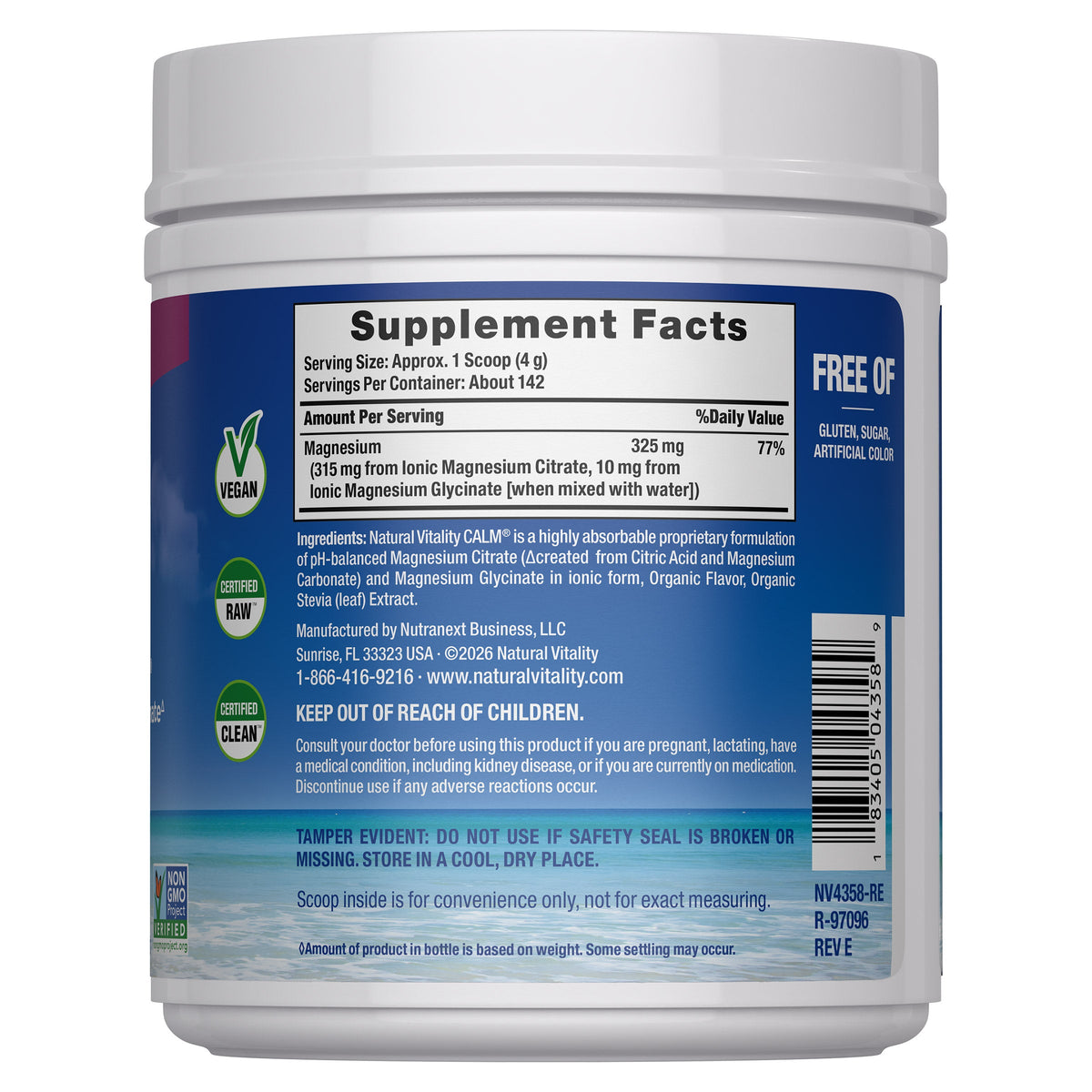미국직구 Natural Vitality Calm / Natural Vitality Calm Magnesium Citrate + Glycinate Powder, 2 6