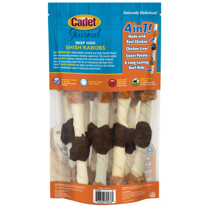 미국직구 카뎃 강아지 간식 Cadet Triple Flavored X-Large Shish Kabob Dog Treats, 10-count, 2-pack