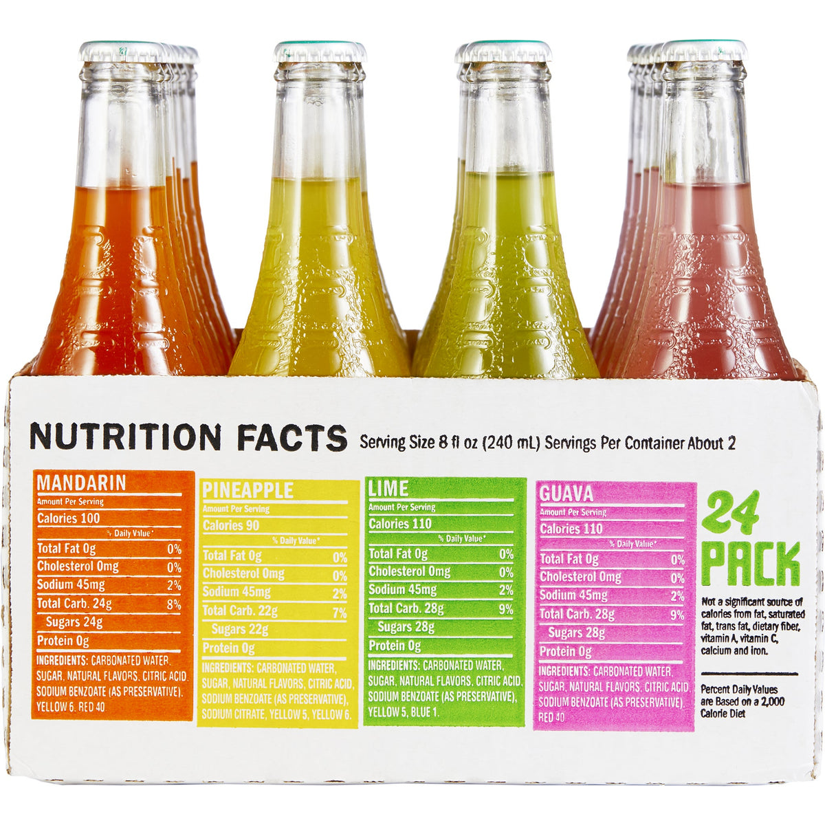 미국직구 Jarritos Soda, Variety Pack, 12.5 fl oz, 24 ct