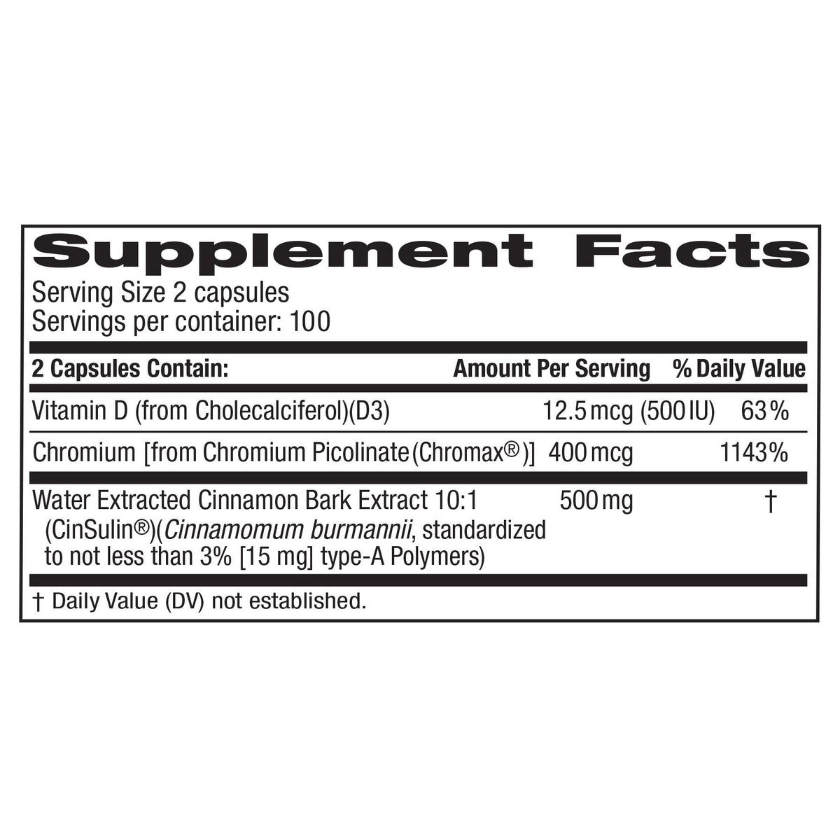 미국직구 트루네이처 영양제 trunature Cinnamon Concentrate Cinsulin 500mg, 200 Vegetarian Capsules