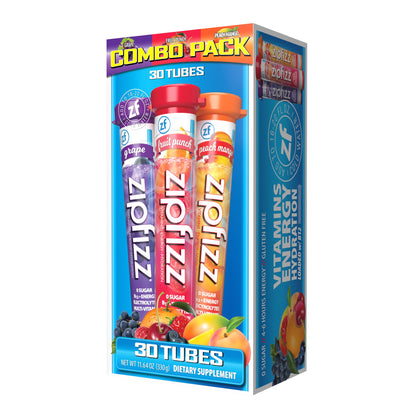 미국직구 종합비타민 Zipfizz Multi-Vitamin Energy Hydration Drink Mix, Variety Pack, 30 Tubes