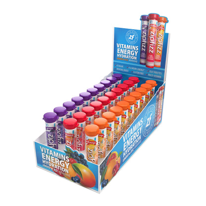 미국직구 종합비타민 Zipfizz Multi-Vitamin Energy Hydration Drink Mix, Variety Pack, 30 Tubes