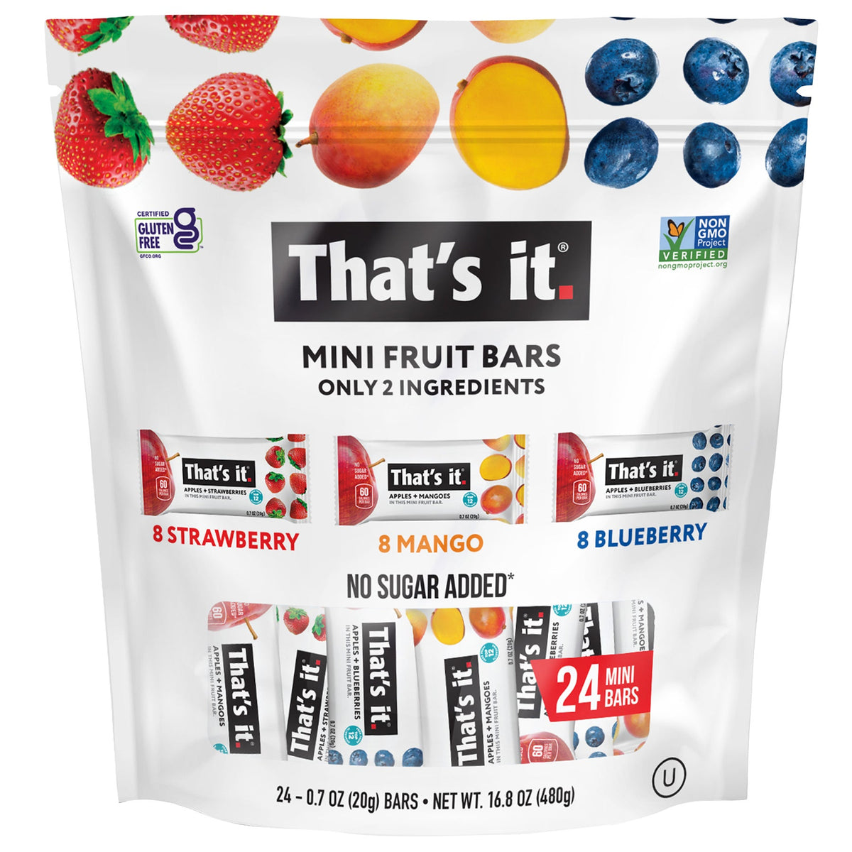 미국직구 That's it Mini Fruit Bars, Variety Pack, 0.7 oz, 24 ct