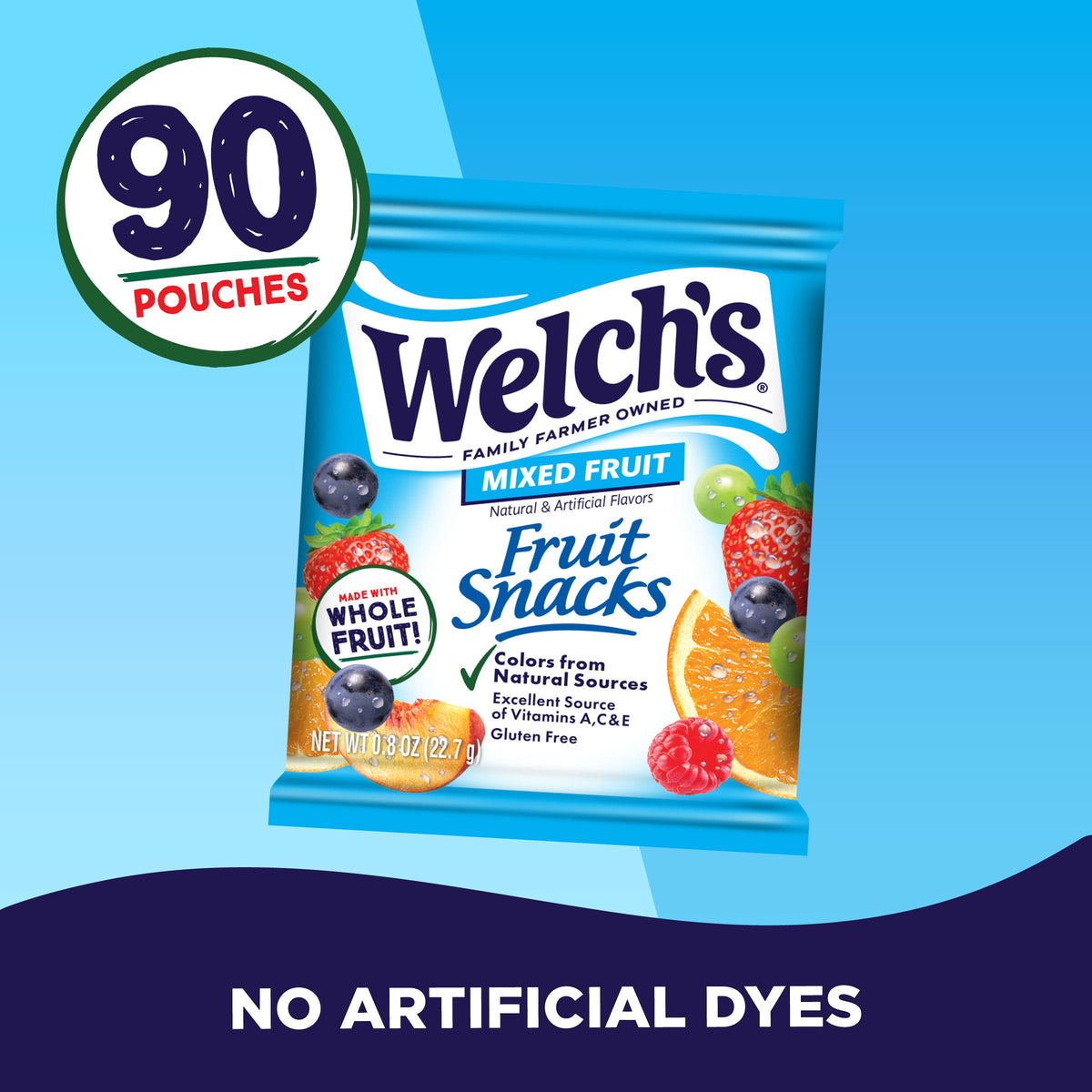미국직구 웰치스 Fruit Snacks, Mixed Fruit, 0.8 oz, 90 ct