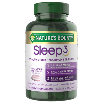 미국직구 네이처스바운티 멜라토닌 Nature's Bounty Sleep3 10 mg. Melatonin, 120 Tablets