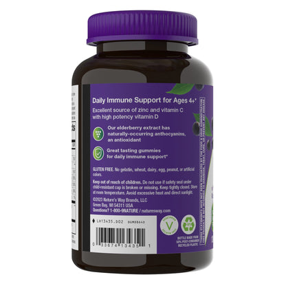미국직구 비타민C Nature's Way Sambucus Elderberry with Vitamin C and Zinc, 120 Gummies