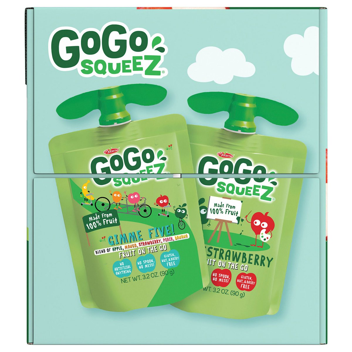 미국직구 GoGo SqueeZ Applesauce 91g 32팩 / GoGo SqueeZ Applesauce Pouches, Variety Pack, 91g, 3 7