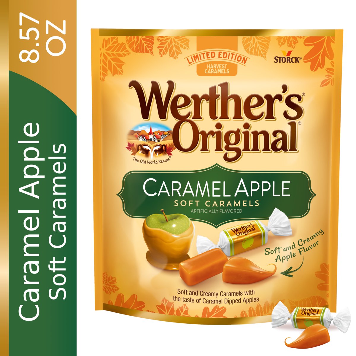 미국직구 Werther's 243g 2팩 / Werther's Original Limited Edition Fall Harvest Caramel Apple Sof 2