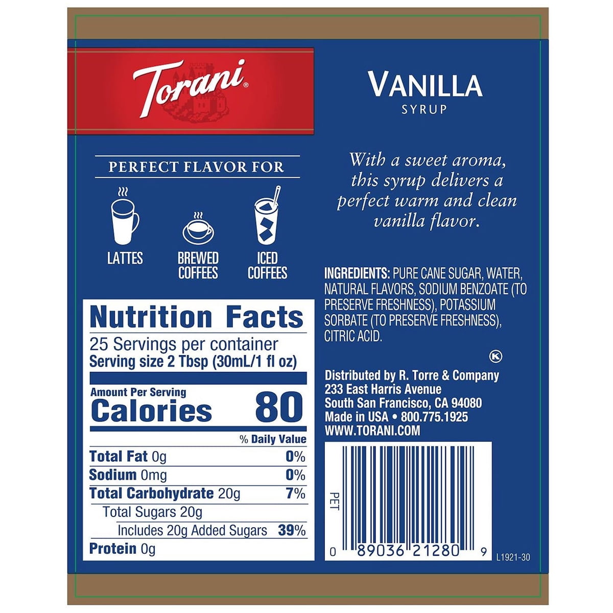 미국직구 Torani 751ml / Torani Original Vanilla Syrup, 751ml 3
