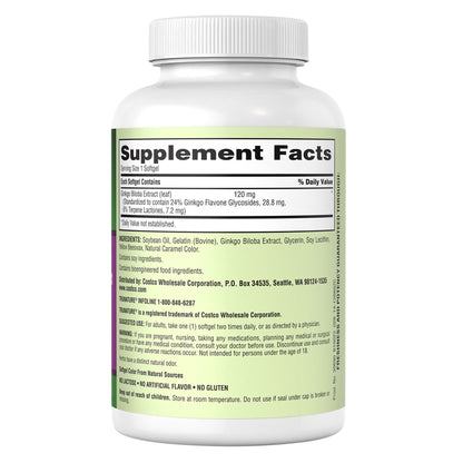 미국직구 트루네이처 영양제 Trunature Ginkgo Biloba 120mg, 340 Softgels