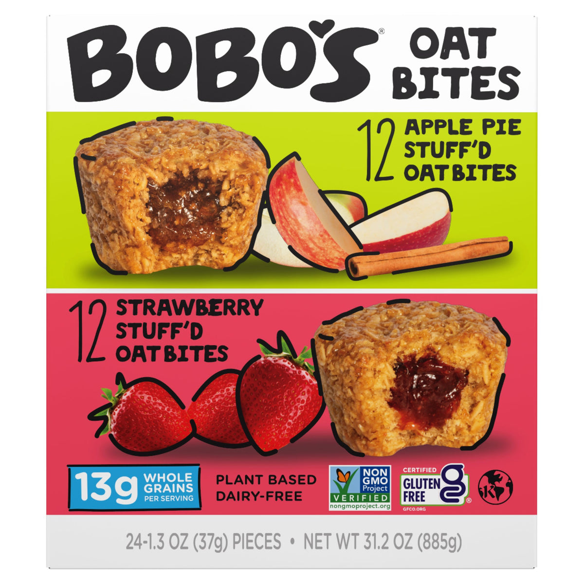 미국직구 Bobo's Oat Bites, Variety Pack, 1.3 oz, 24 ct