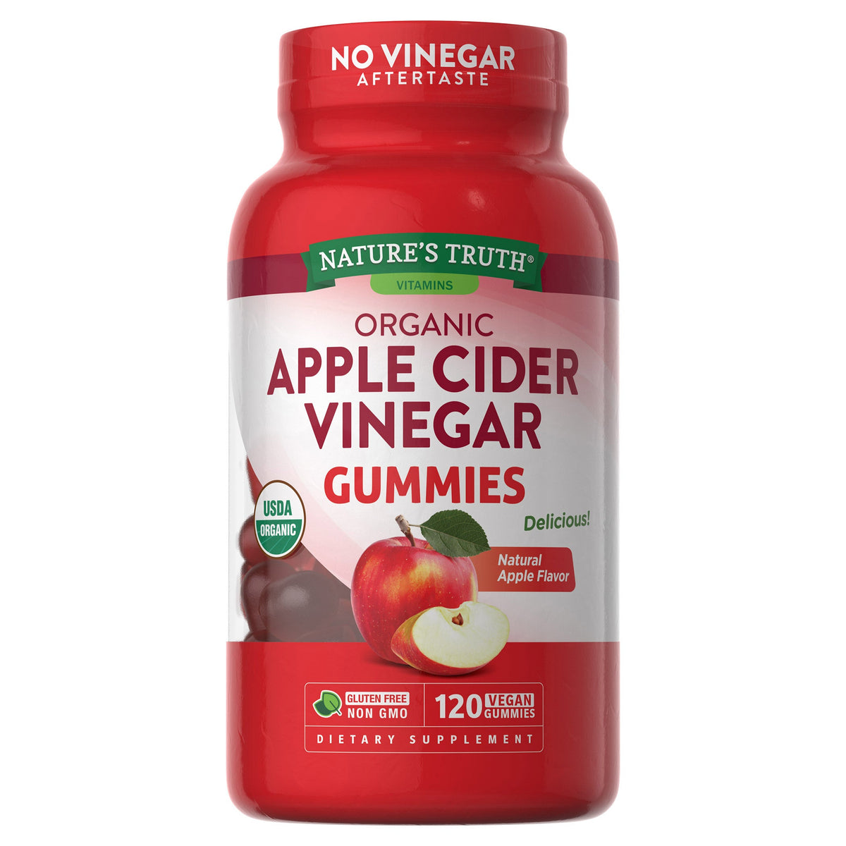 미국직구 애플사이다비니거 Nature's Truth Organic Apple Cider Vinegar 500 mg., 120 Gummies