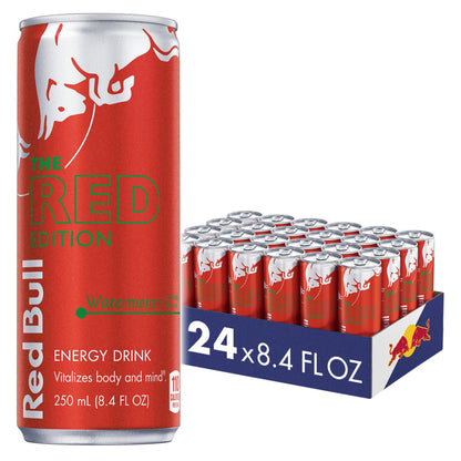 미국직구 Red Bull Red Edition Energy Drink, Watermelon, 8.4 fl oz, 24 ct