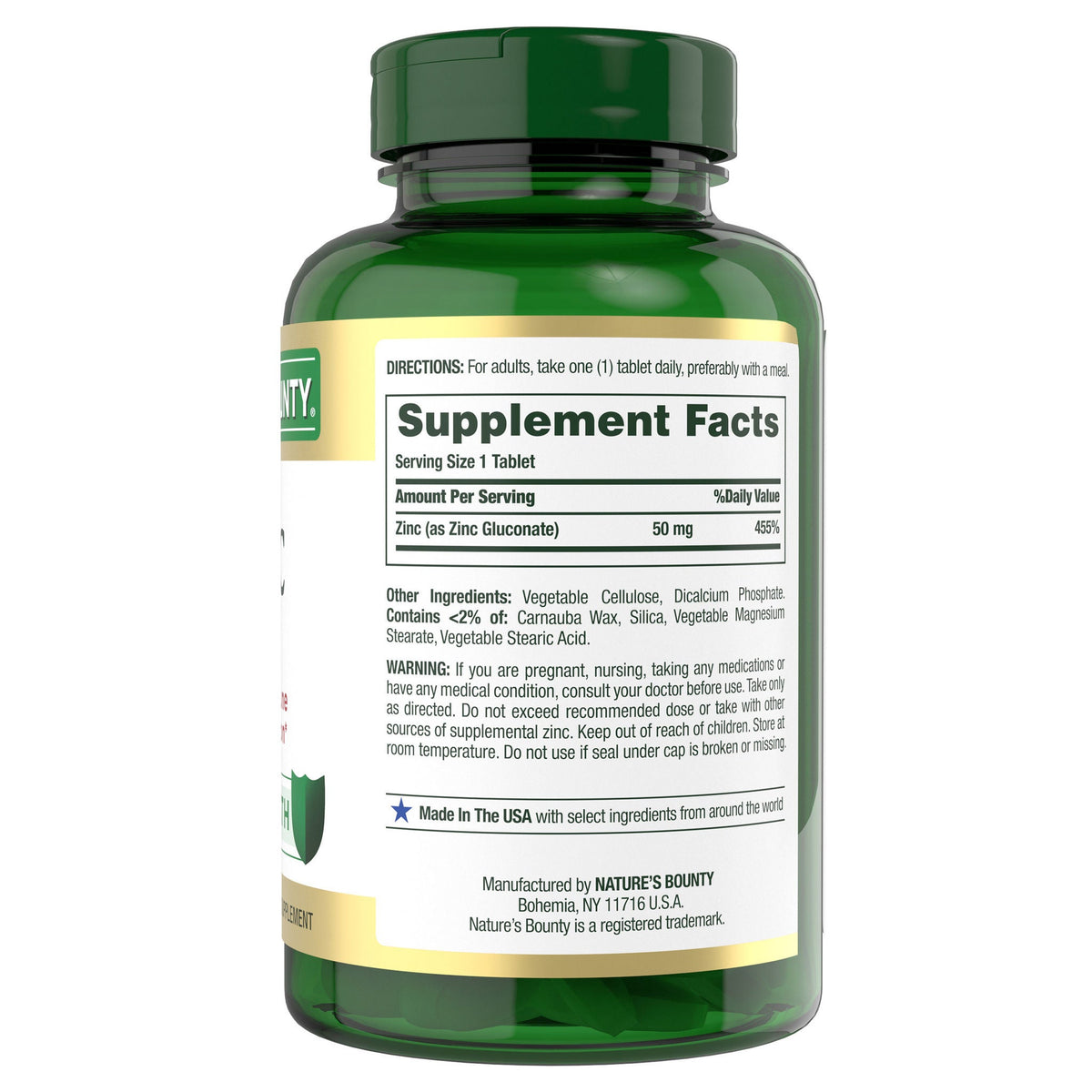 미국직구 네이처스바운티 아연 Nature's Bounty Zinc 50 mg, 400 Caplets