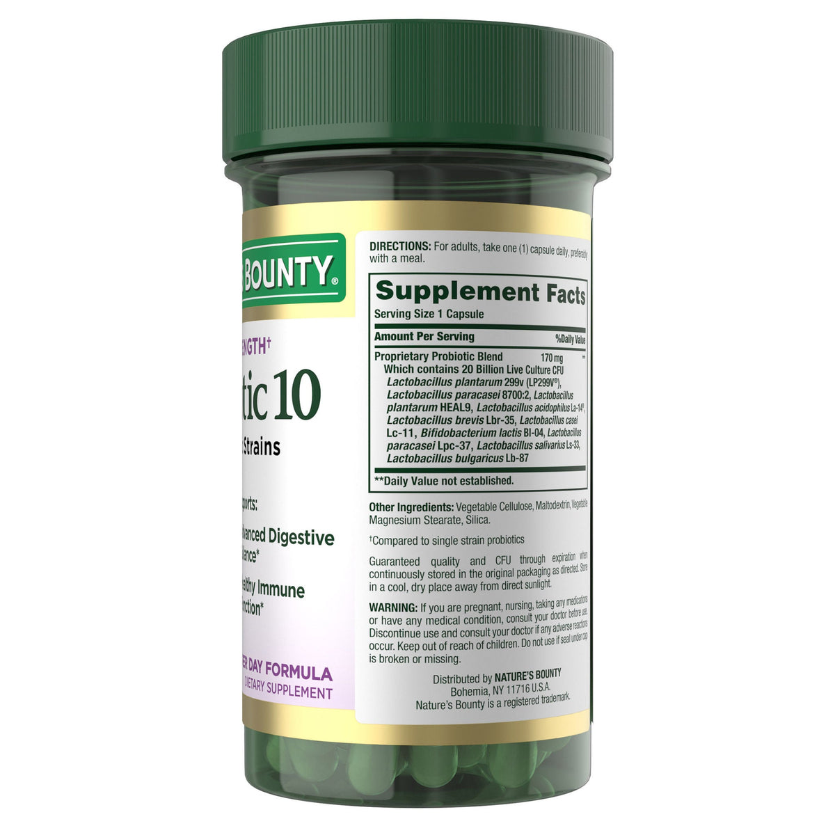 미국직구 네이처스바운티 유산균 Nature's Bounty Ultra Strength Probiotic 10, 70 Capsules
