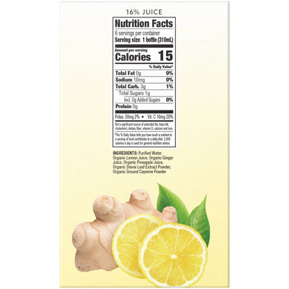 미국직구 Suja Organic Cold-Pressed Ginger Love Lemonade, 10.5 fl oz, 6 ct