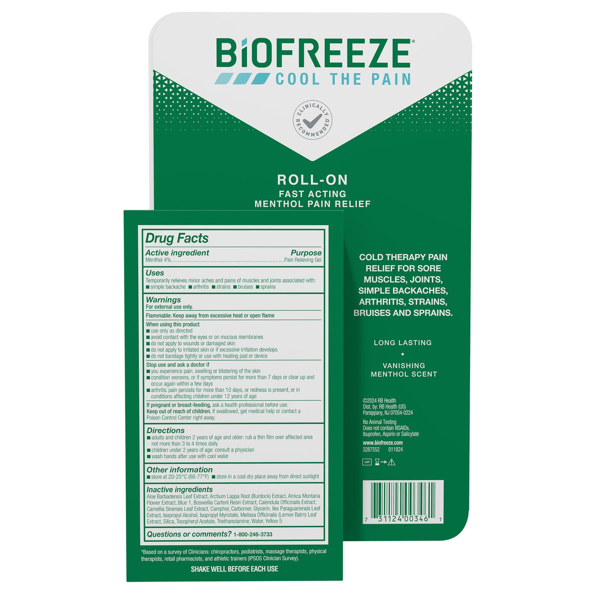 미국직구 바이오프리즈 외용 파스·겔 Biofreeze Pain Reliever, 6 Fluid Ounces Pack