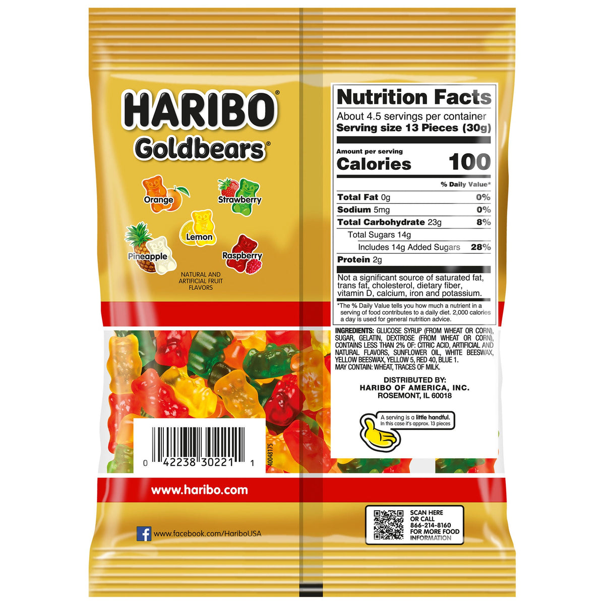 미국직구 하리보 Goldbears Gummi Candy, 5 oz, 12 ct