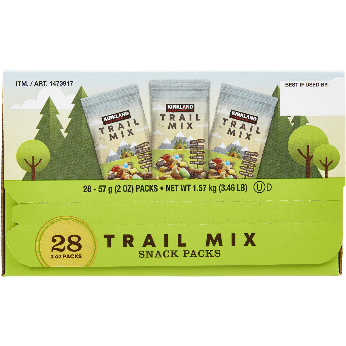 미국직구 Kirkland Signature Trail Mix Snack Packs, 2 oz, 28 ct