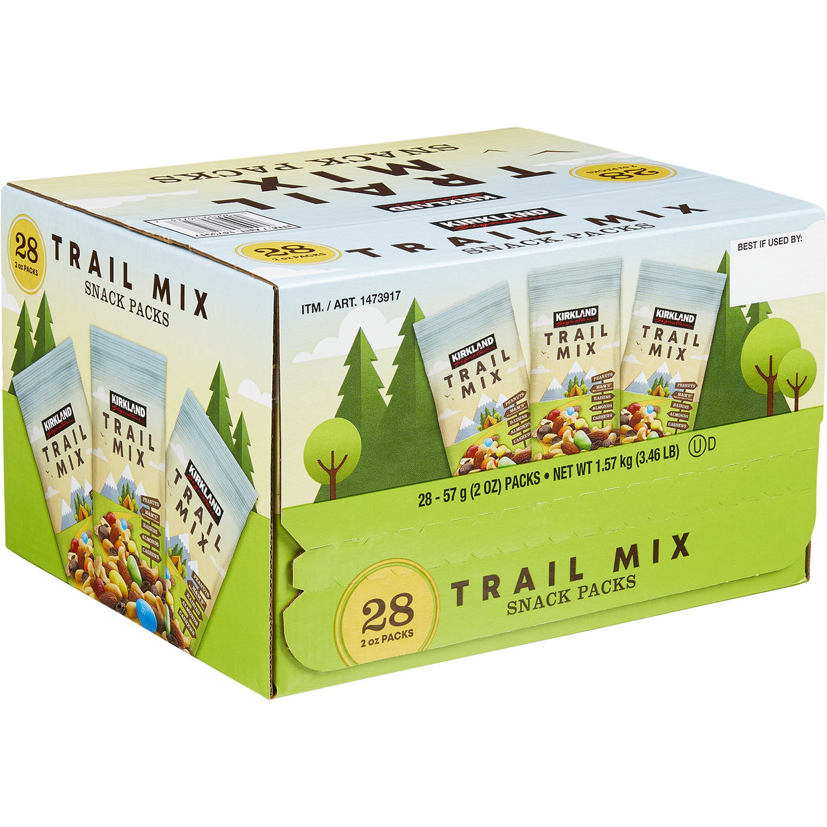 미국직구 Kirkland Signature Trail Mix Snack Packs, 2 oz, 28 ct