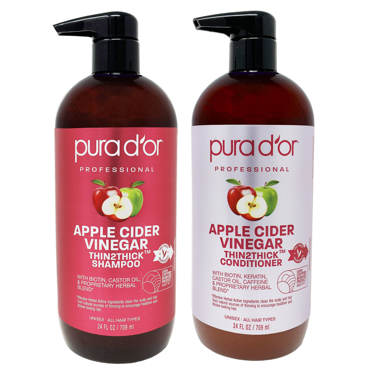 미국직구 퓨라도르 / Pura d'or Apple Cider Vinegar Thin2Thick Clarifying and Detoxing Shamp 3