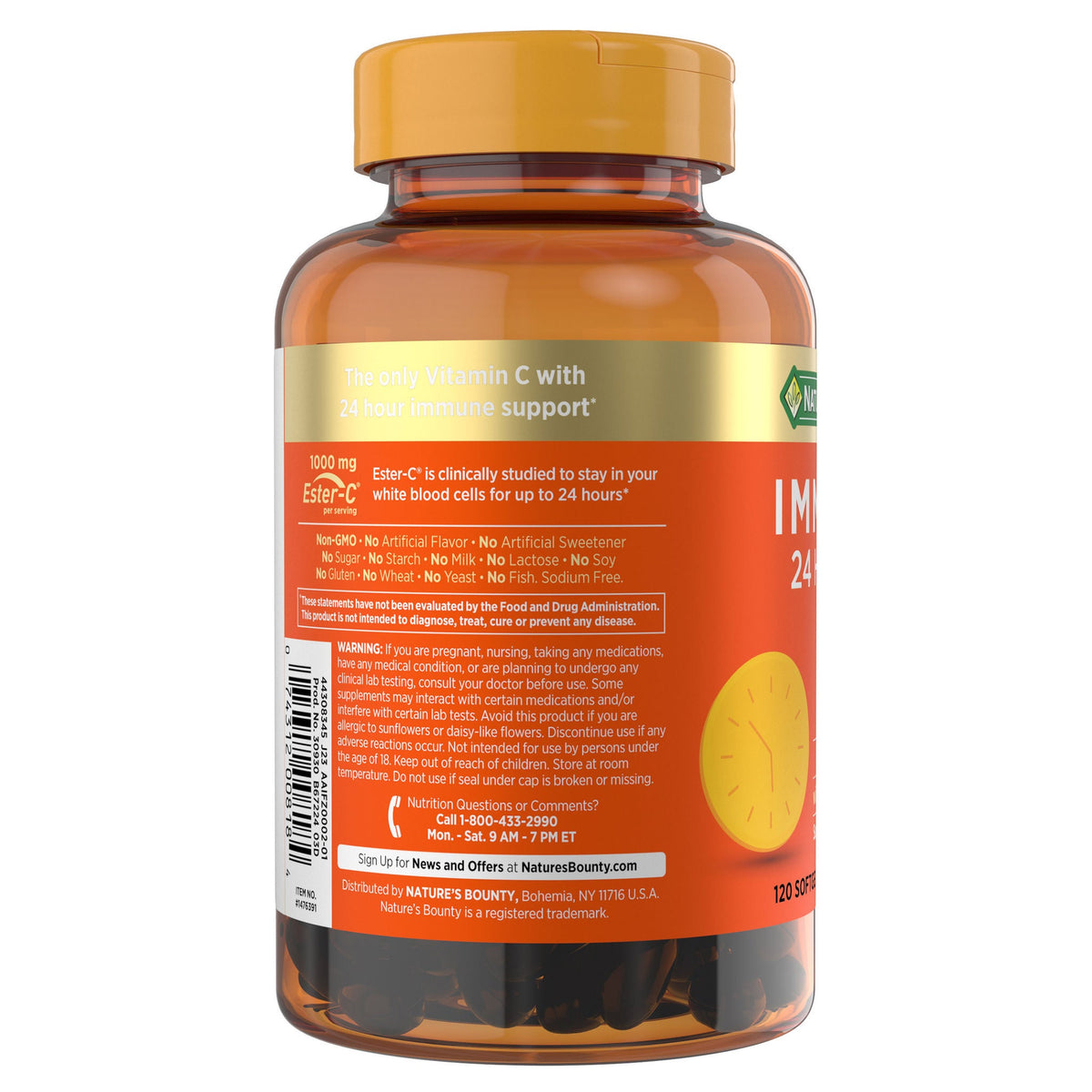 미국직구 네이처스바운티 영양제 Nature's Bounty Immune 24 Hour +, 120 Softgels