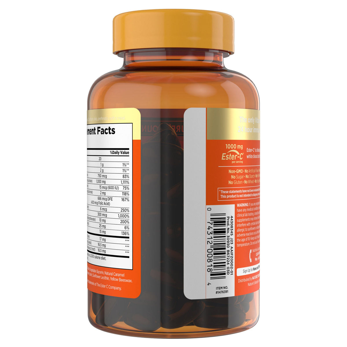 미국직구 네이처스바운티 영양제 Nature's Bounty Immune 24 Hour +, 120 Softgels