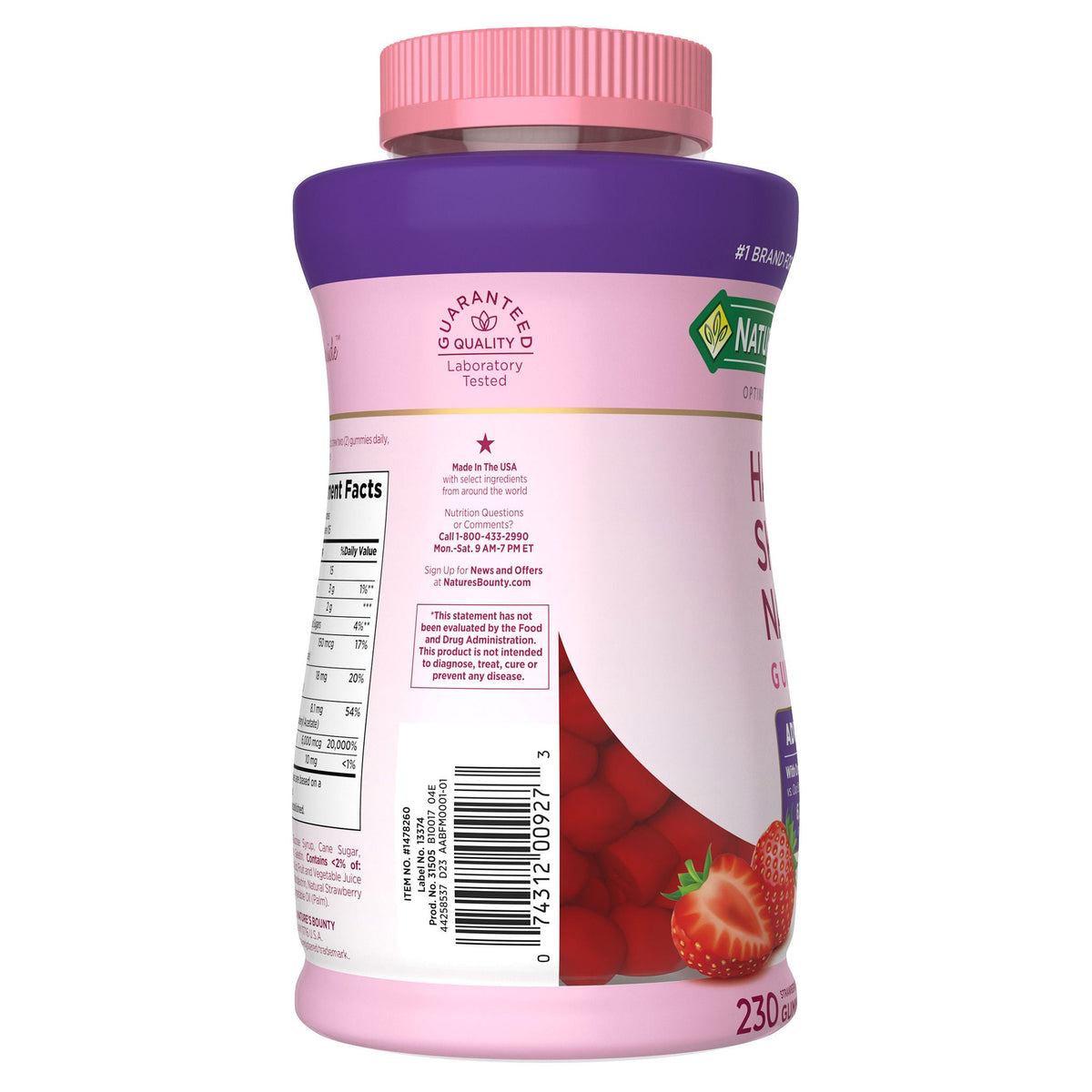 미국직구 네이처스바운티 영양제 Nature's Bounty Hair, Skin and Nails Advanced, 230 Gummies
