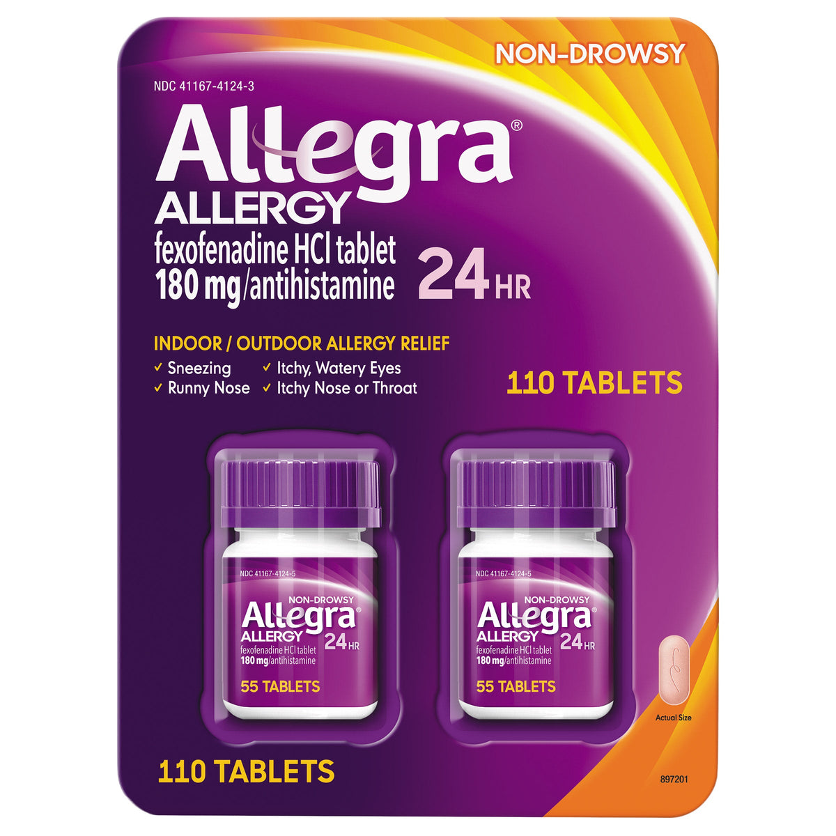 미국직구 알레그라 알레르기약 Allegra Allergy Non-Drowsy, 110 Tablets