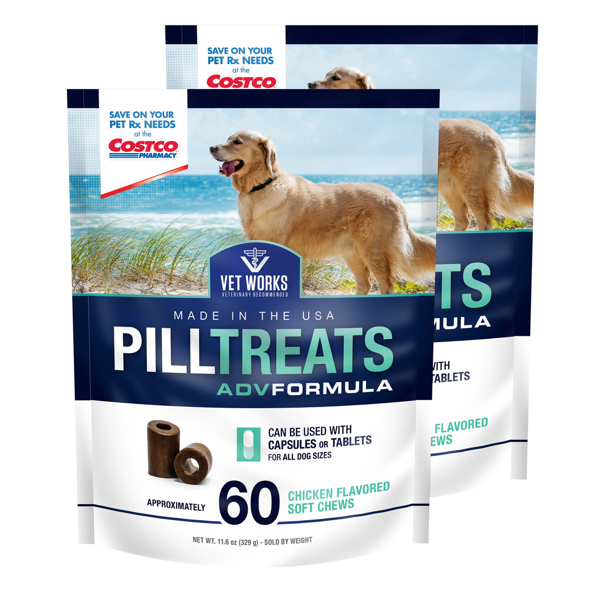 미국직구 벳웍스 강아지 영양제 Vet Works Pill Treats, 120 Soft Chews