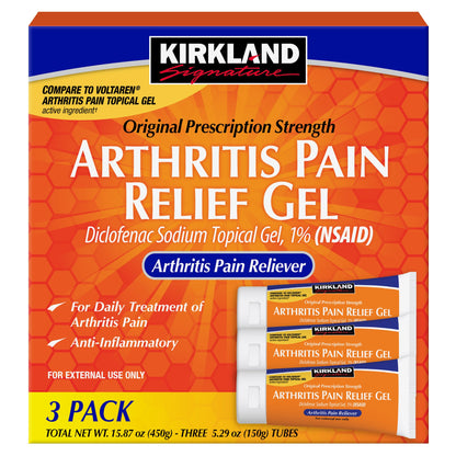 미국직구 커클랜드 외용 파스·겔 Kirkland Signature Arthritis Pain Relief Gel, Diclofenac Sodium Topical Gel 1%, 15.87 Ounces