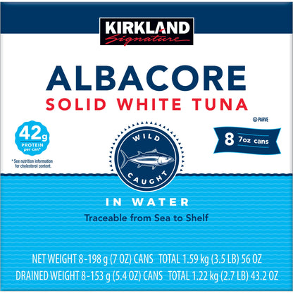 미국직구 Kirkland Signature Albacore Solid White Tuna in Water, 7 oz, 8 ct