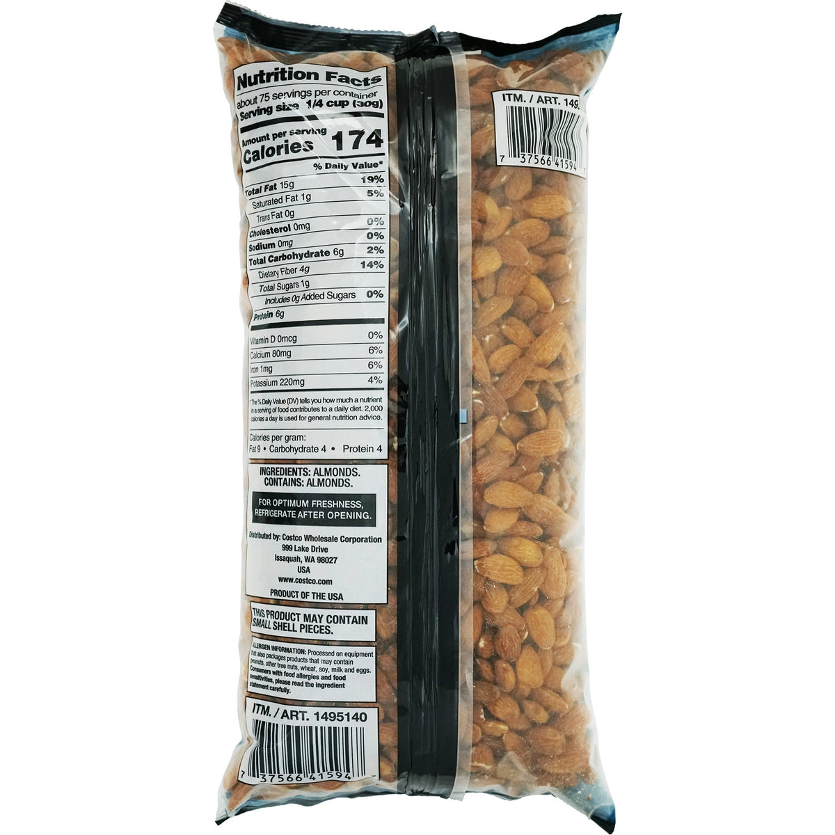 미국직구 Whole Almonds, Baking Nuts, 5 lbs