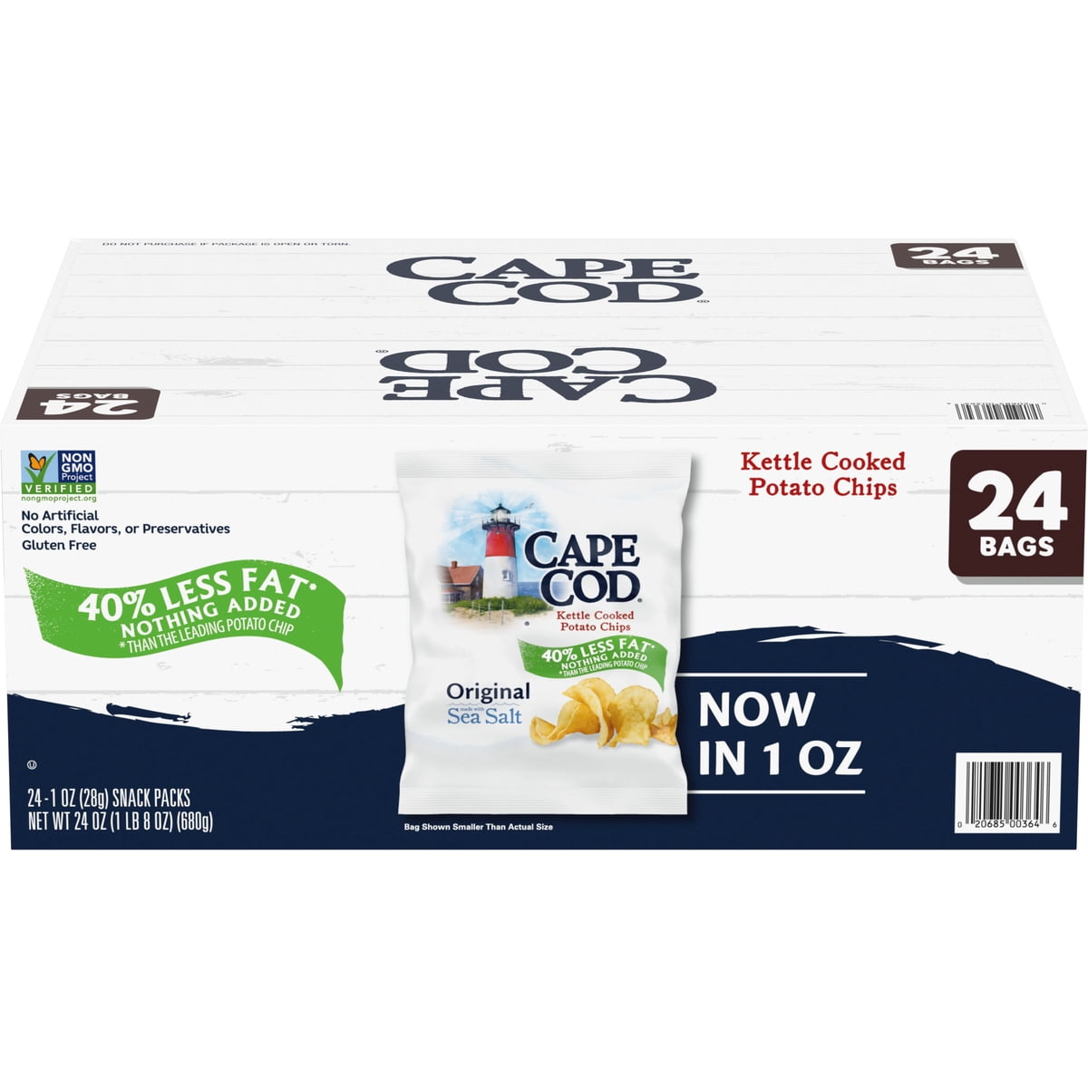 미국직구 Cape Cod 28g 24팩 / Cape Cod Original Less Fat Kettle Chips, Multi Pack, 28g, 24 ct. 2