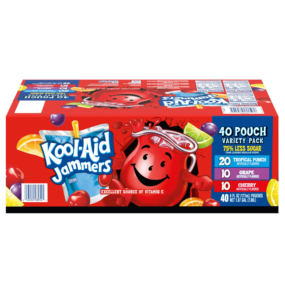 미국직구 쿨에이드 Jammers, Variety Pack, 6 fl oz, 40 ct