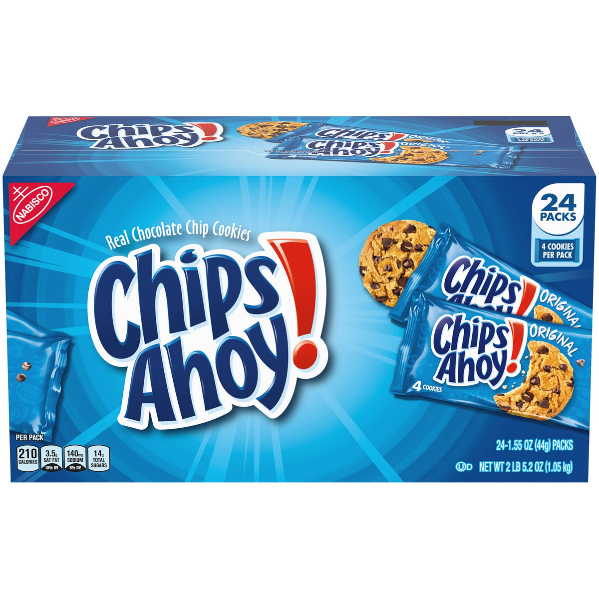 미국직구 칩스아호이 ! Chocolate Chip Cookies, Original, 1.55 oz, 24 ct