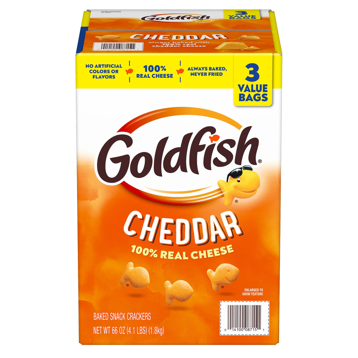 미국직구 골드피쉬 Baked Snack Crackers, Cheddar, 66 oz