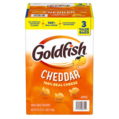 미국직구 골드피쉬 Baked Snack Crackers, Cheddar, 66 oz
