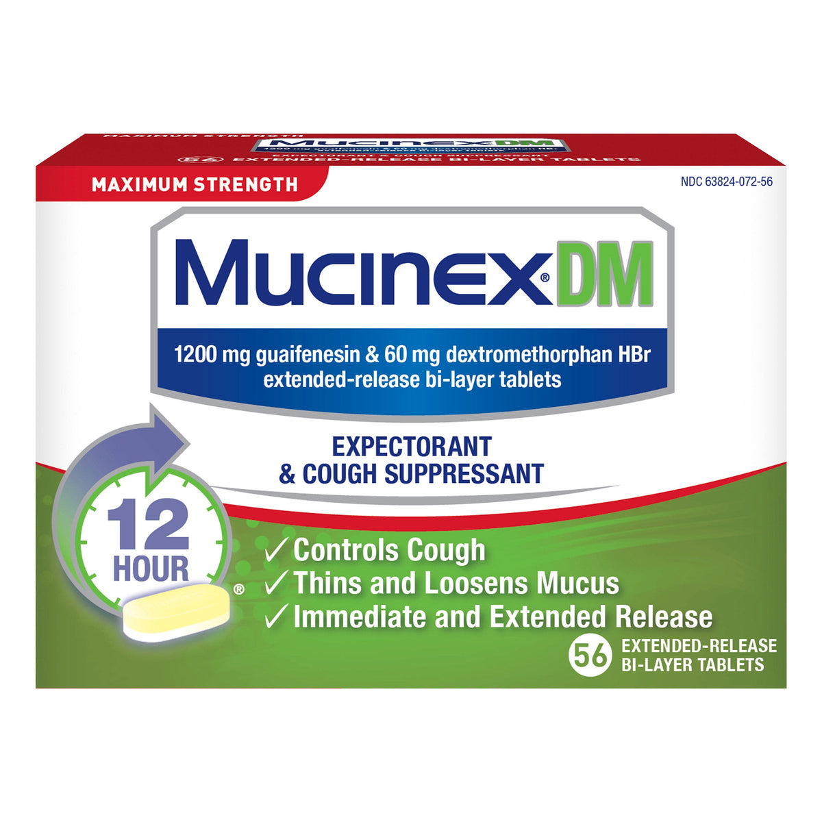 미국직구 뮤시넥스 생활건강 Mucinex DM Maximum Strength, 56 Tablets