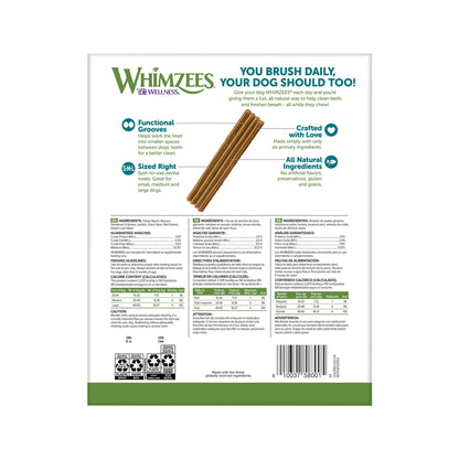 미국직구 윔지스 반려견 해충·구충 Whimzees Natural Dental Chew Stick, 72-count