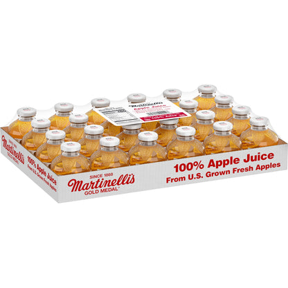 미국직구 Martinelli's 100% Apple Juice, 10 fl oz Glass Bottle, 24 ct
