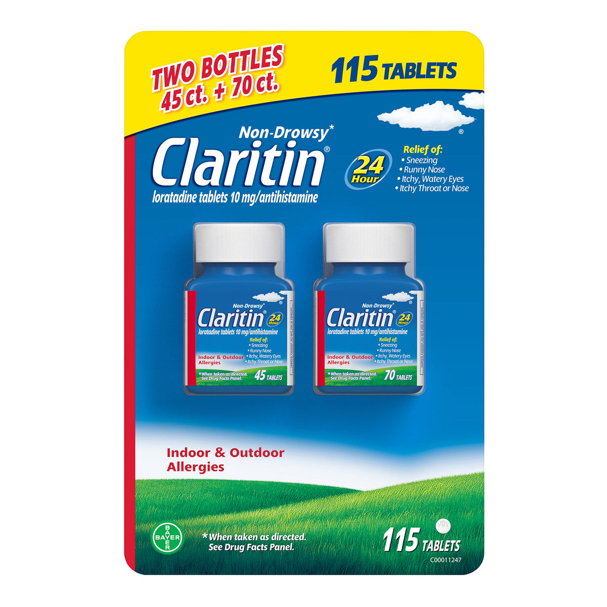 미국직구 클라리틴 생활건강 Claritin 10 mg Non-Drowsy 24 Hour, 115 Tablets
